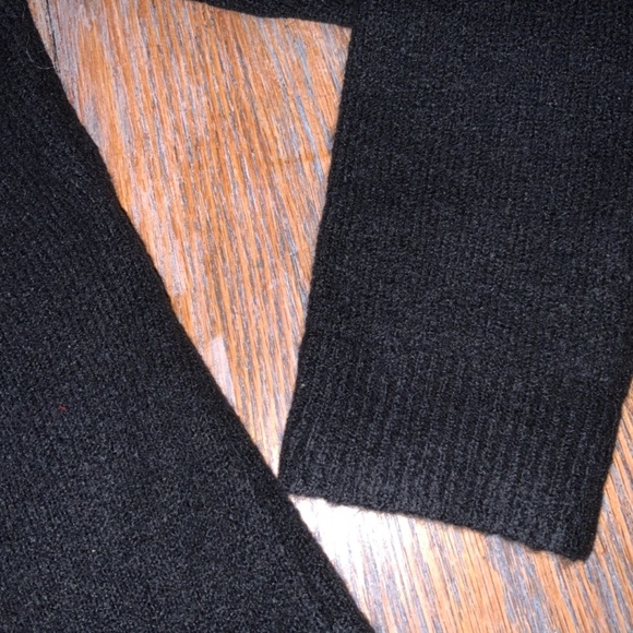 COLLECTIONS ETC black open cardigan sweater /zipper side /M - Picture 2 of 5
